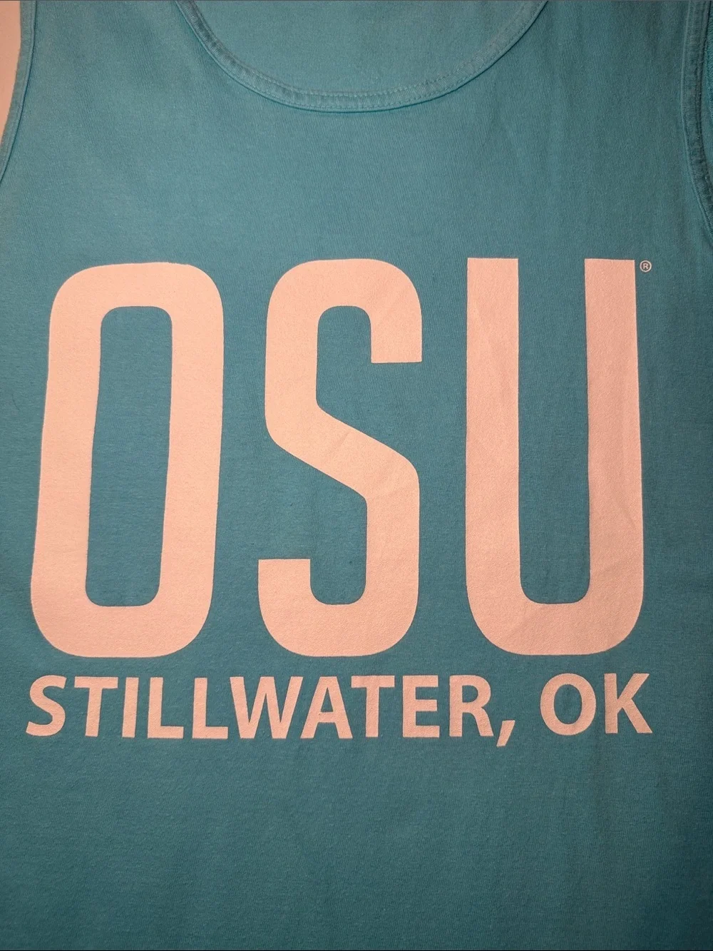 Oklahoma State University Blue and White Comfort Colors Tank Size Medium EUC